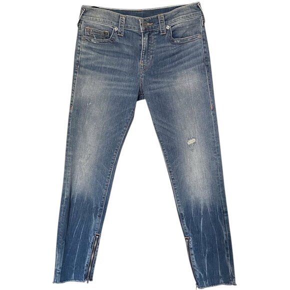 True Religion Women’s Jeans – Size 31 • Y2K Collector • Distressed Skinny Fit - Picture 4 of 8